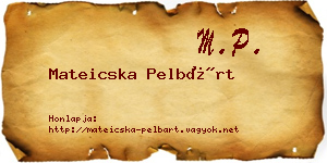 Mateicska Pelbárt névjegykártya